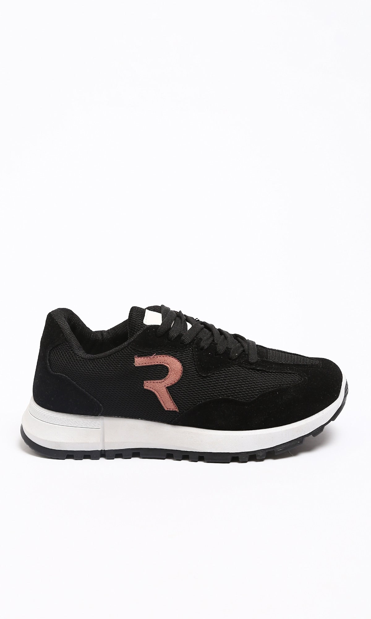 Ravin Women's Textured Black Low-Top Sneakers