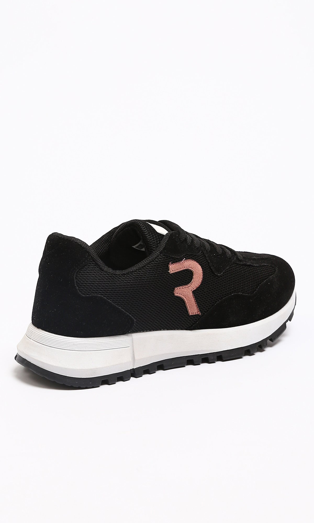 Ravin Women's Textured Black Low-Top Sneakers