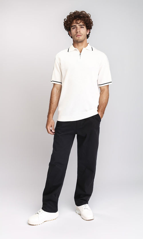 R213031 - Regular Fit Pique Polo Shirt - Off-White