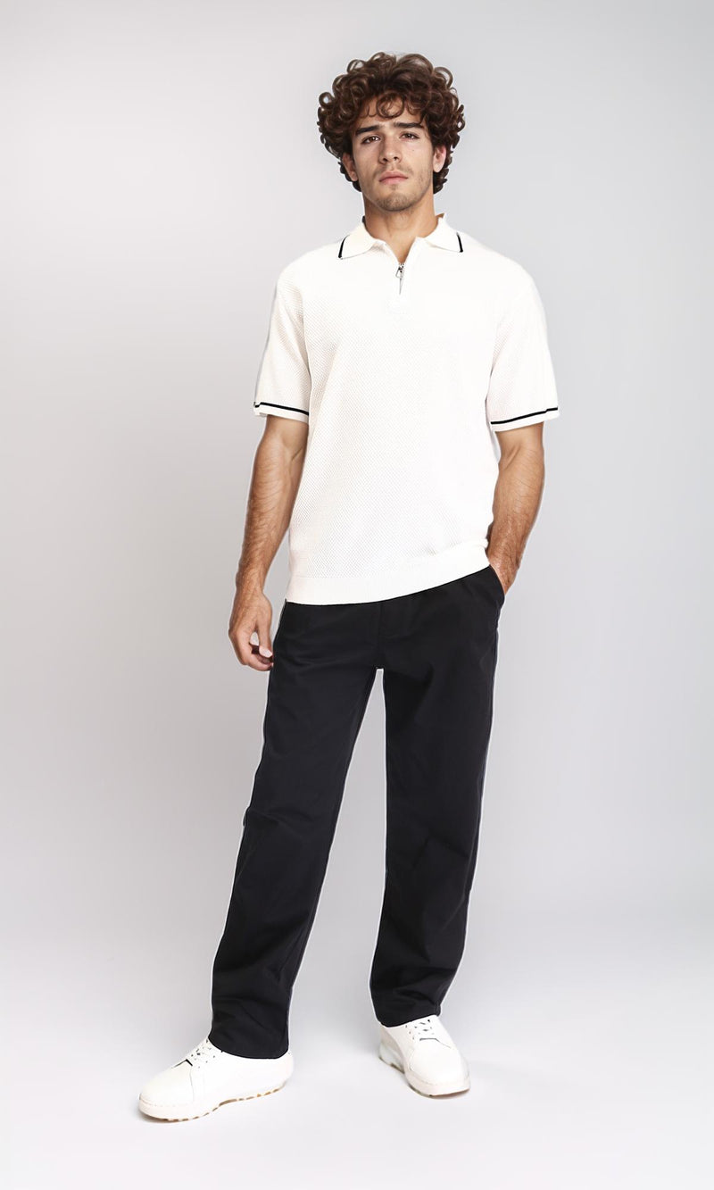 R213031 - Regular Fit Pique Polo Shirt - Off-White