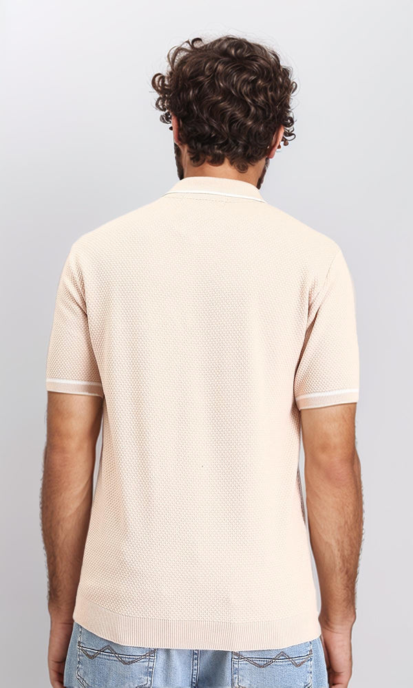 R213033 - Regular Fit Pique Polo Shirt - Nude