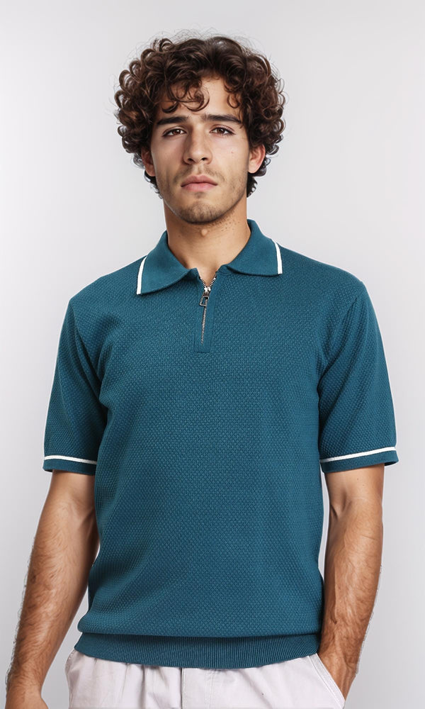 R213034 - Regular Fit Pique Polo Shirt - Teal