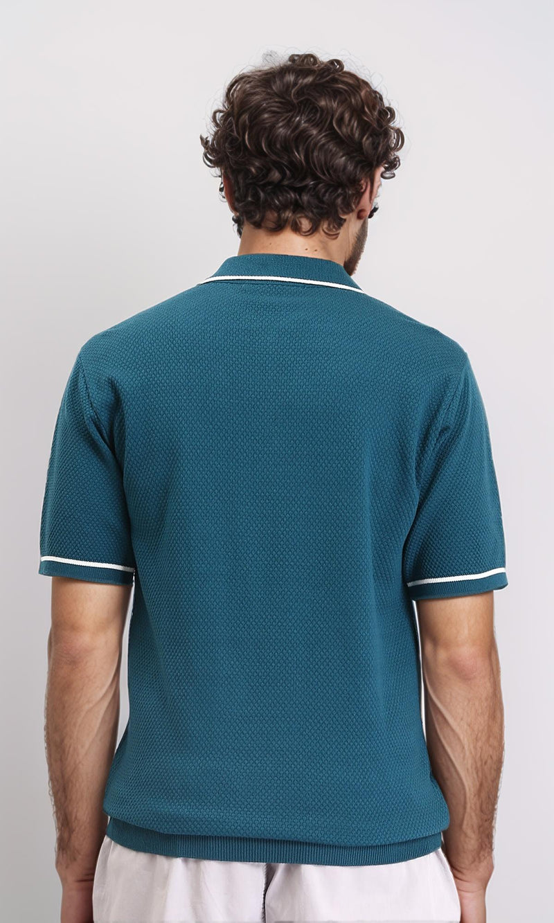R213034 - Regular Fit Pique Polo Shirt - Teal