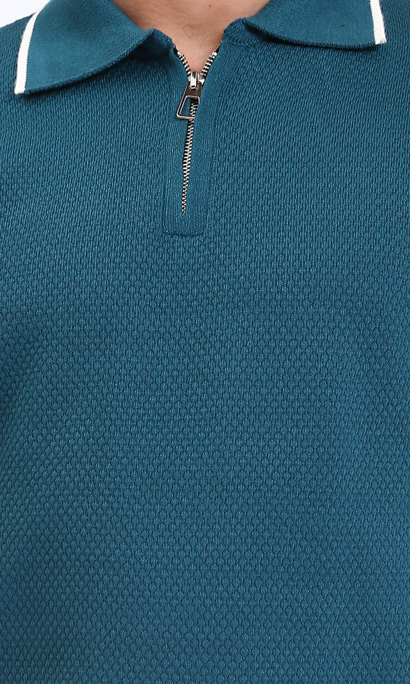R213034 - Regular Fit Pique Polo Shirt - Teal