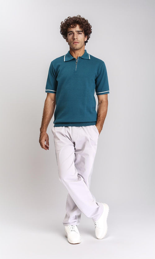 R213034 - Regular Fit Pique Polo Shirt - Teal