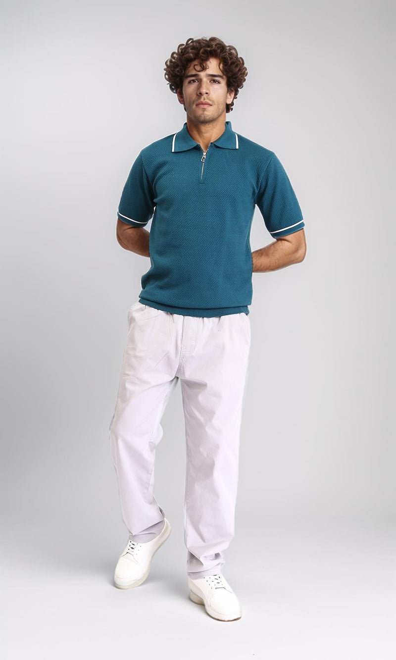 R213034 - Regular Fit Pique Polo Shirt - Teal