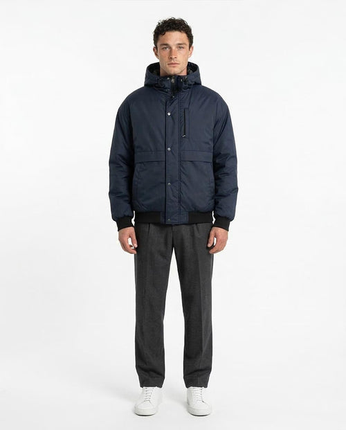 Ravin Men’s FW25 Water-Resistant Padded Hooded Jacket – Navy Blue - R213112