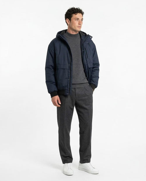 Ravin Men’s FW25 Water-Resistant Padded Hooded Jacket – Navy Blue - R213112