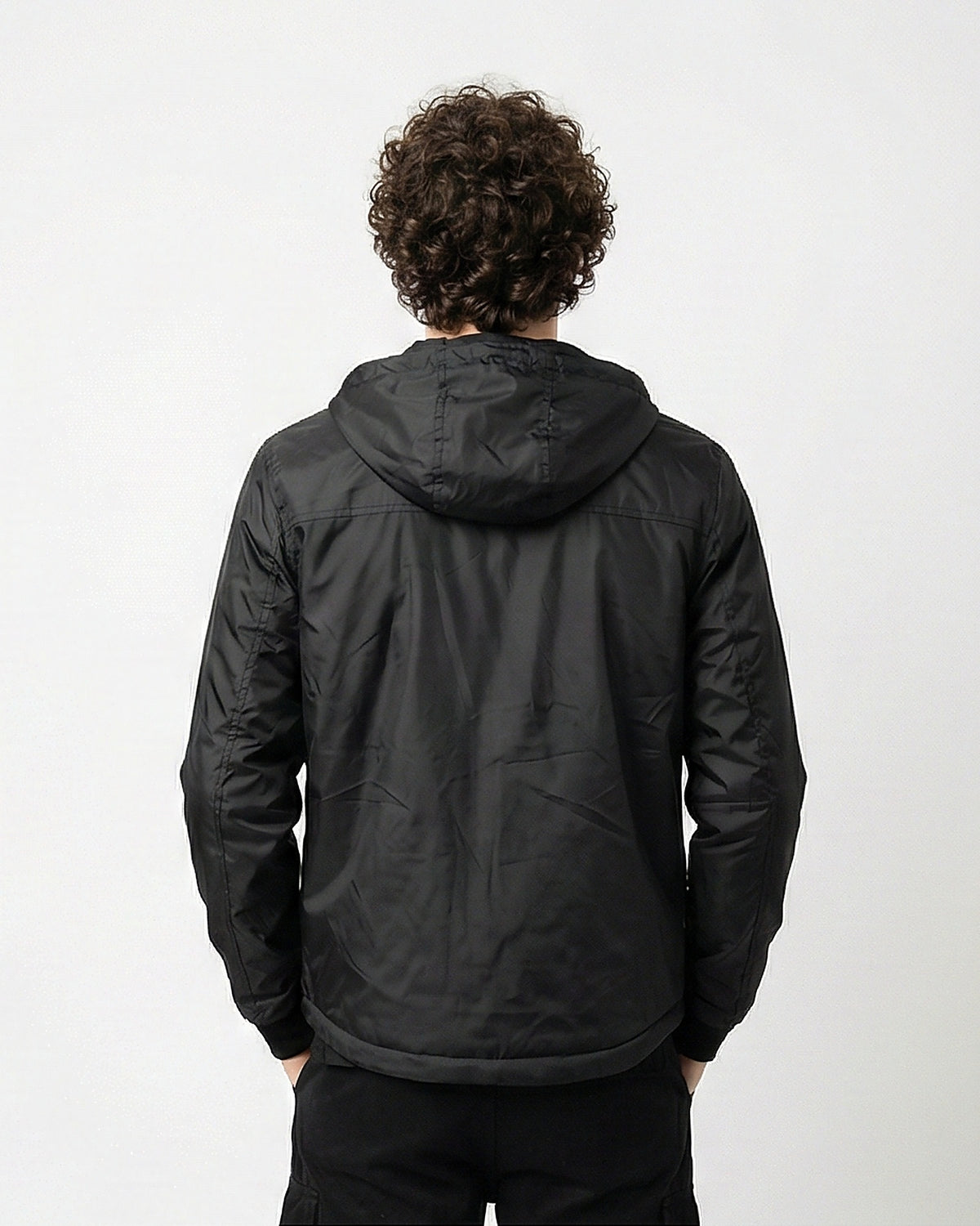 Black Technical Hooded Utility Jacket - R213116