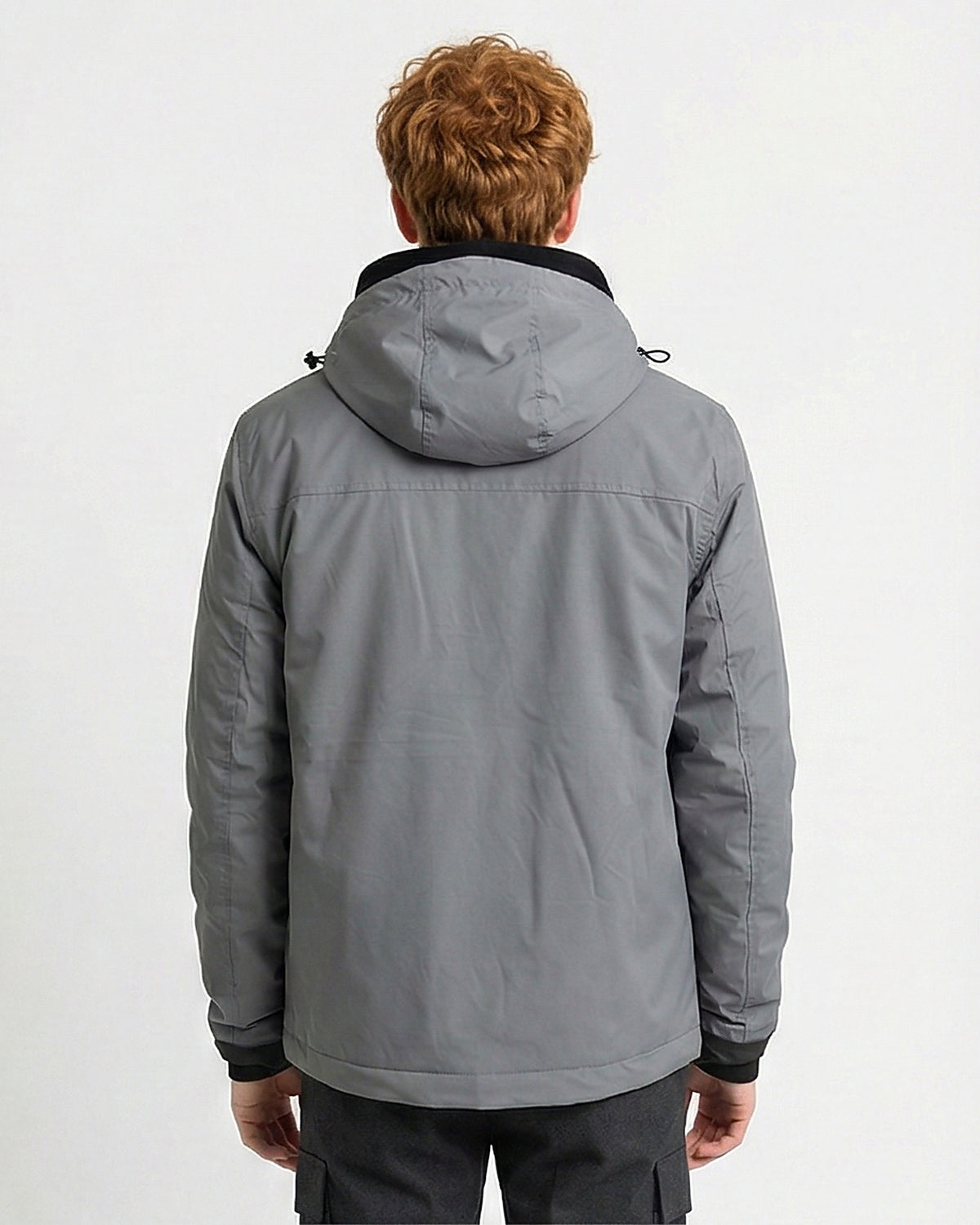 Slate Grey Utility Hooded Technical Jacket - R213117