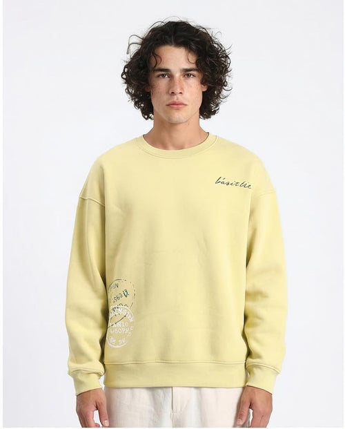 World Traveler Heritage Sweatshirt In Pastel Lime