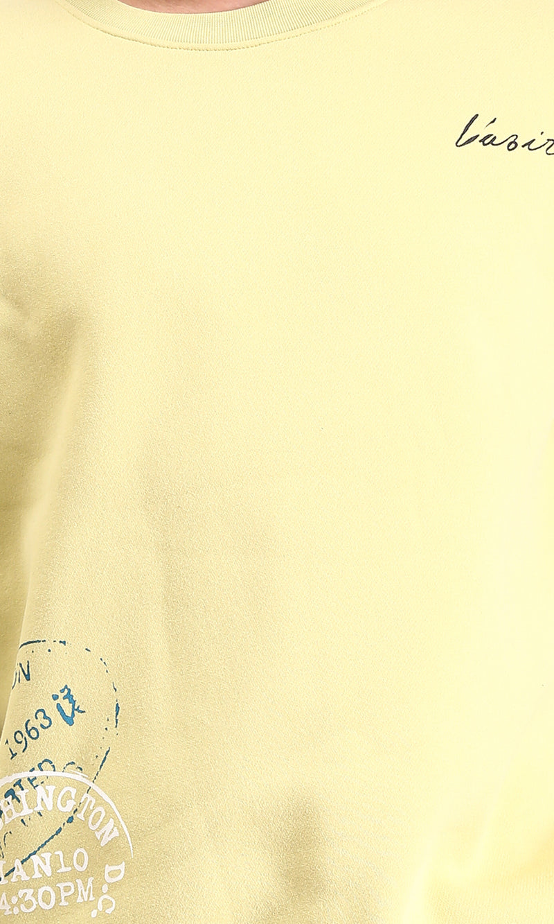 R213120 - Crew Neck Comfort Slip On Sweatshirt - Yellow Green