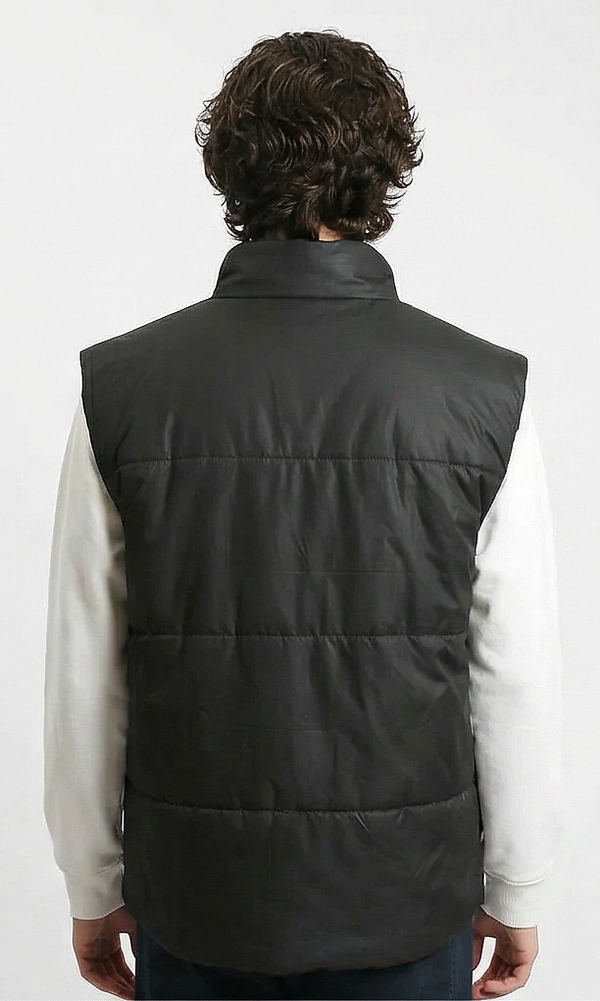 Black Versatile Puffer Vest for Men