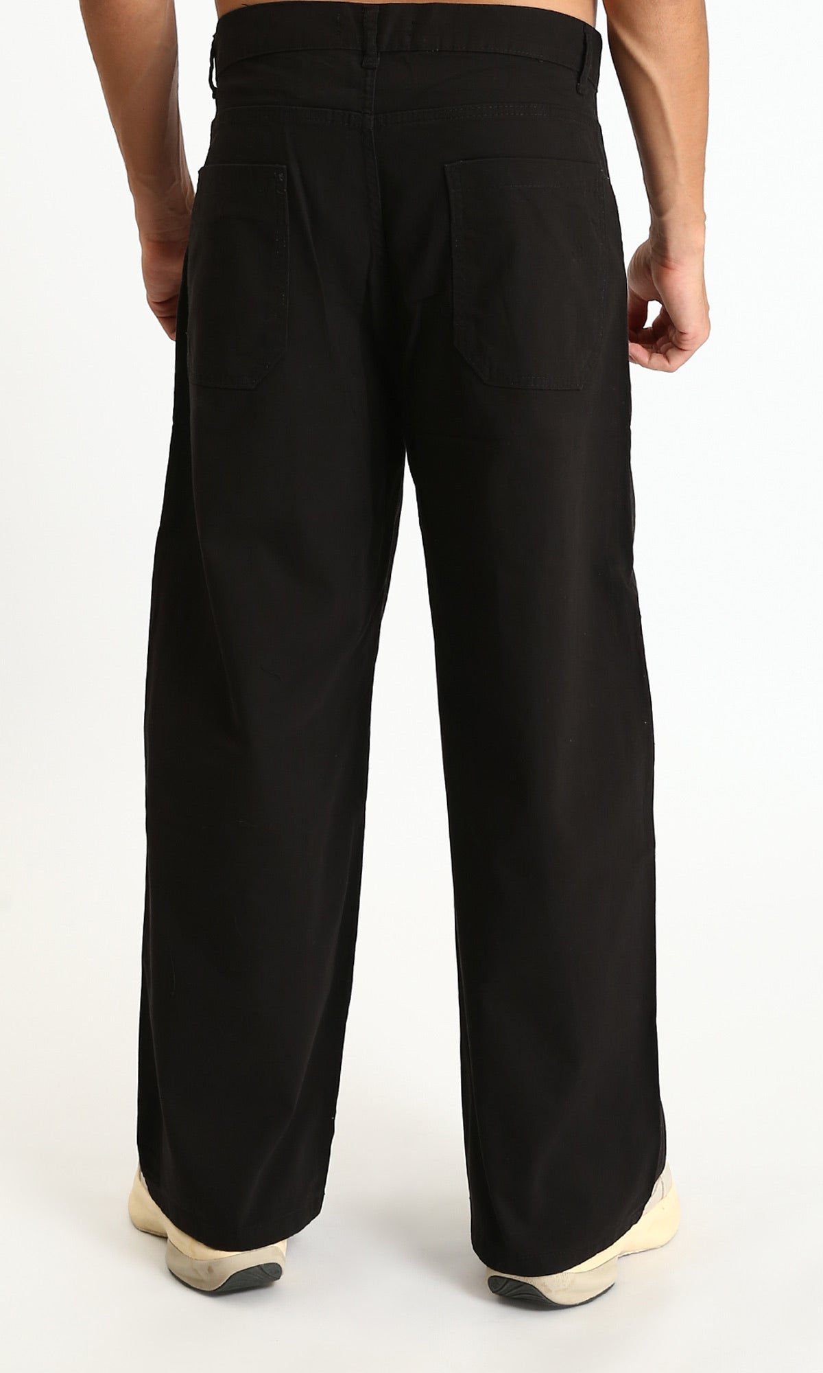 Black Wide-Leg Utility Carpenter Trousers - R213146