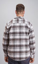 R213200 - Casual Buttons Down Tartan Shirt - Coffee & White