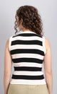 R213231 - Awning Stripes Sleeveless Summer Top - Black & White