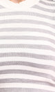 R213234 - Sleeveless Slip On Striped Top - Grey & White