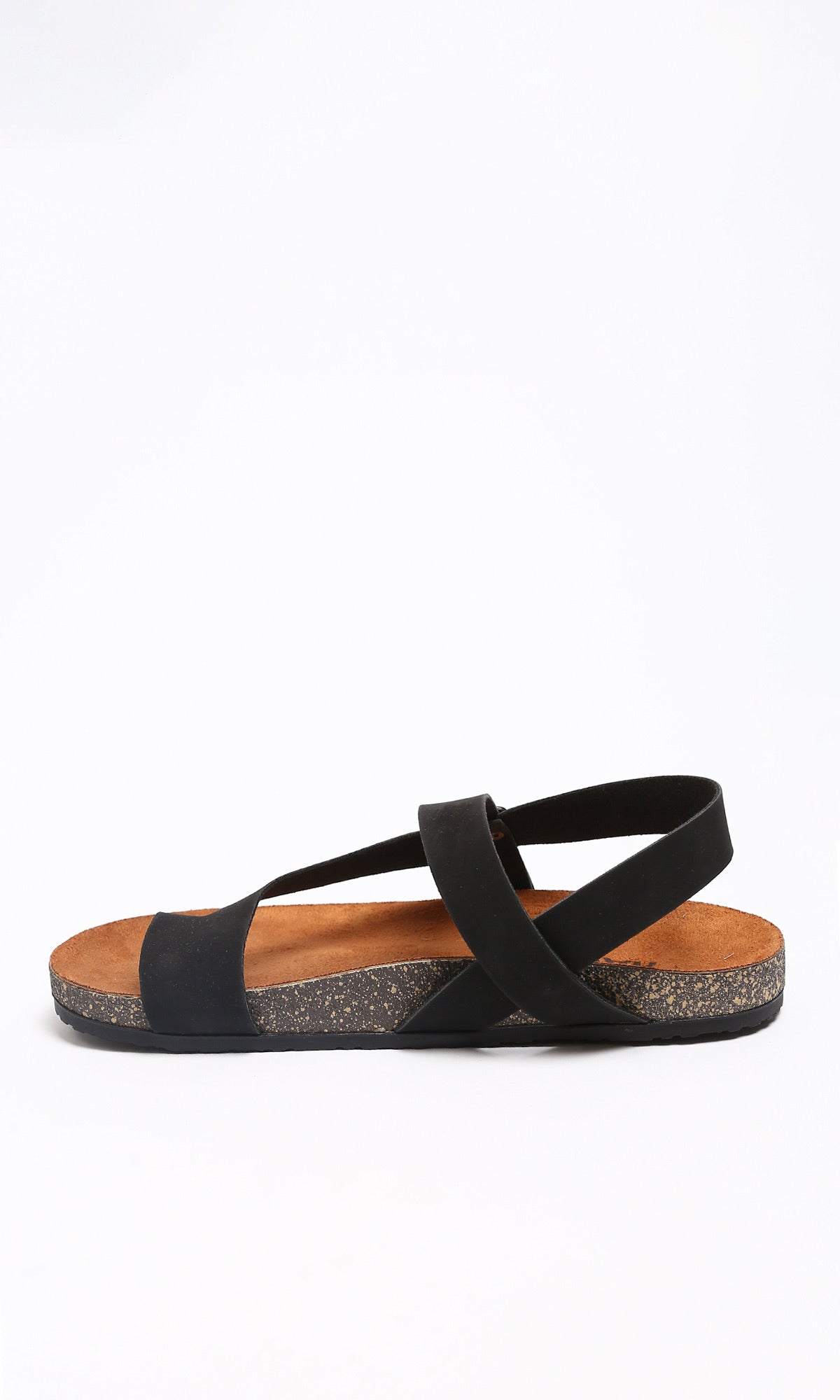 Men's Black Buckled Toe-Loop Sandals - R213247