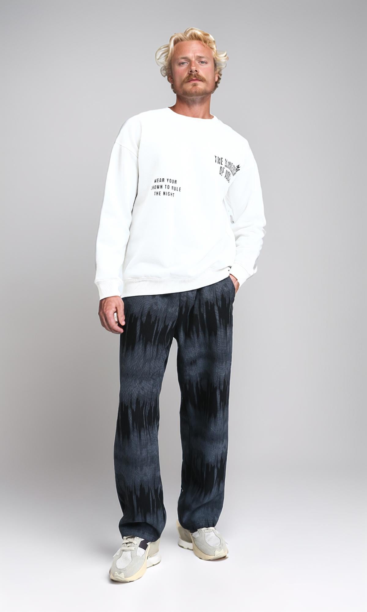R213291 - Long Sleeves Printed Sweatshirt - Off-White