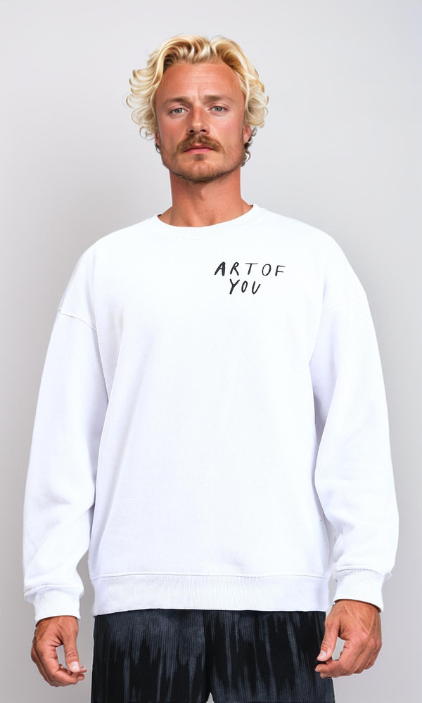 R213293 - "Art Of You" Regular Fit Printed Sweatshirt - White