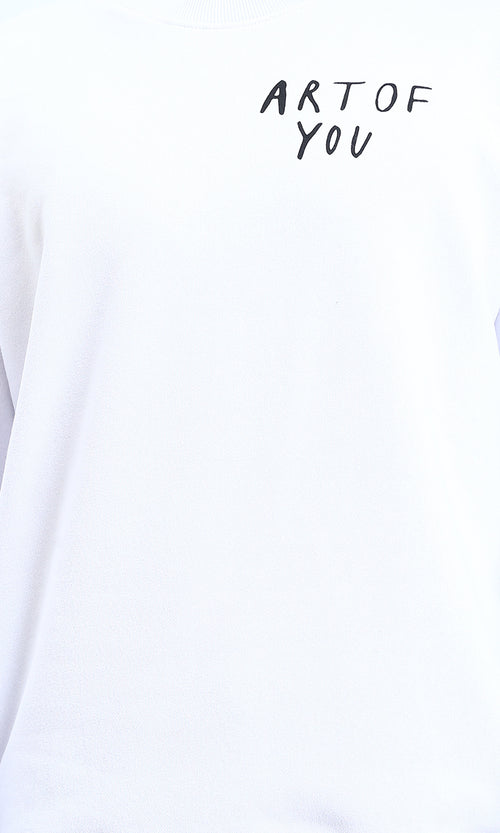 R213293 - "Art Of You" Regular Fit Printed Sweatshirt - White