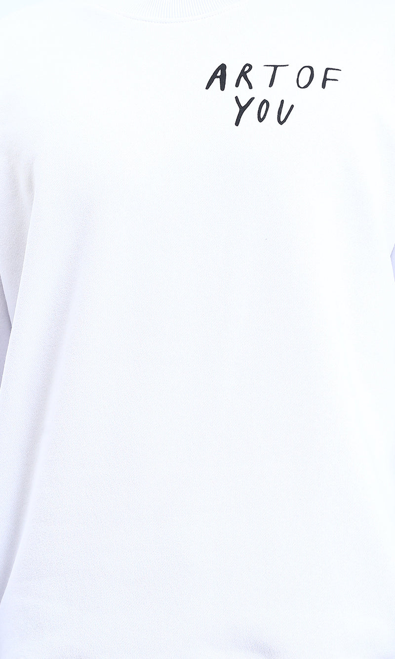 R213293 - "Art Of You" Regular Fit Printed Sweatshirt - White