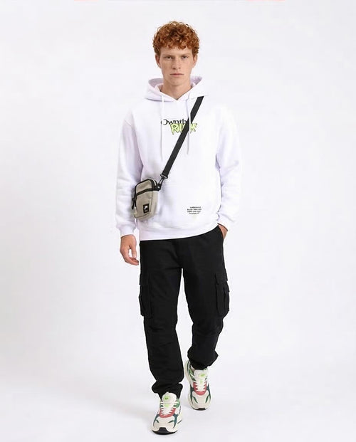Ravin x Rick & Morty Oversized White Hoodie with Back Graphic- White - R213294