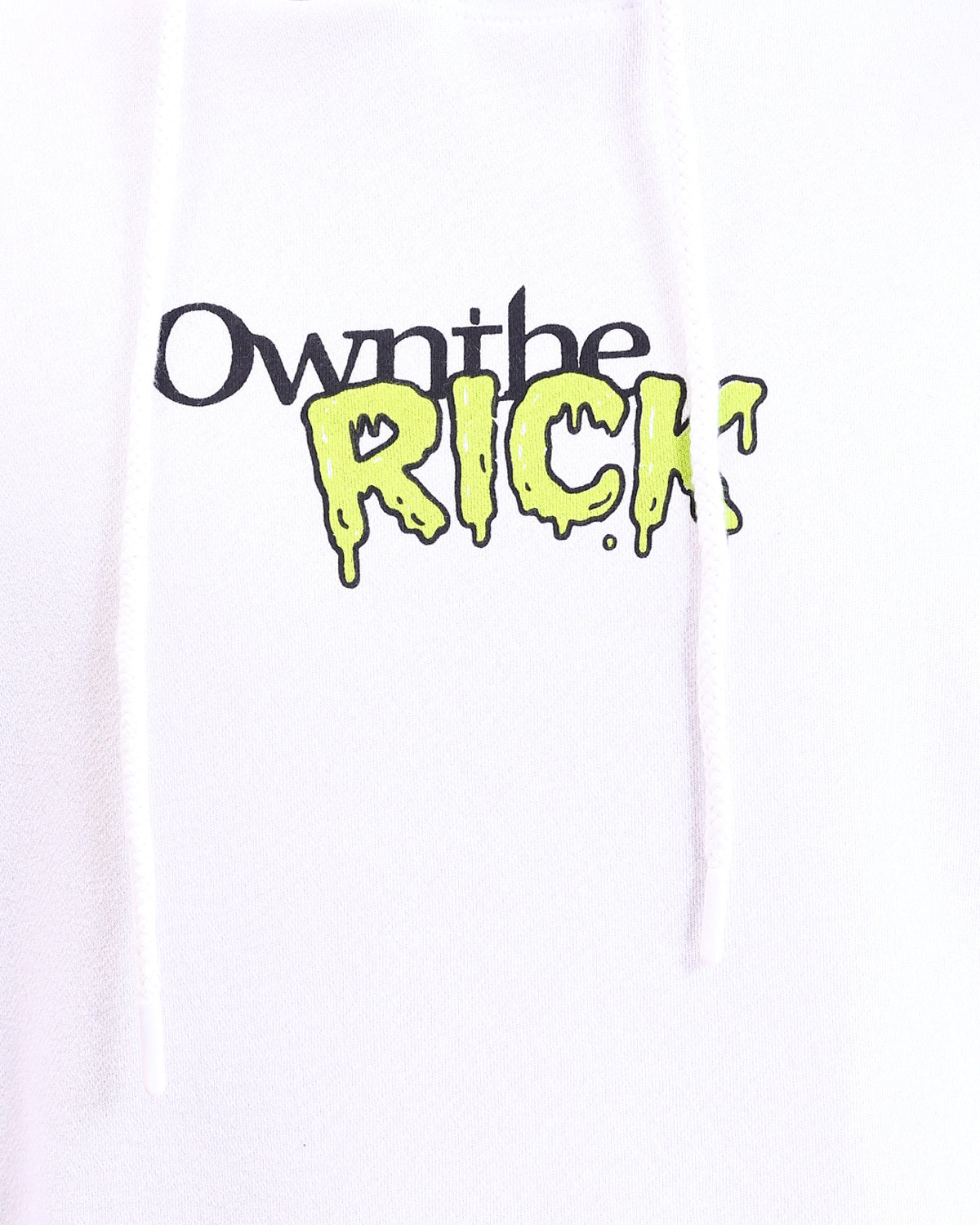 Ravin x Rick & Morty Oversized White Hoodie with Back Graphic- White - R213294