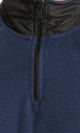 R213299 - Zipped High-Neck Coziness Sweatshirt - Navy Blue