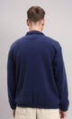 R213300 - Fleece Quarter-Zip Sweatshirt with Front Pocket - Navy Blue