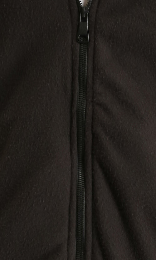 R213303 - Sleeveless Solid Vest with Pockets - Black