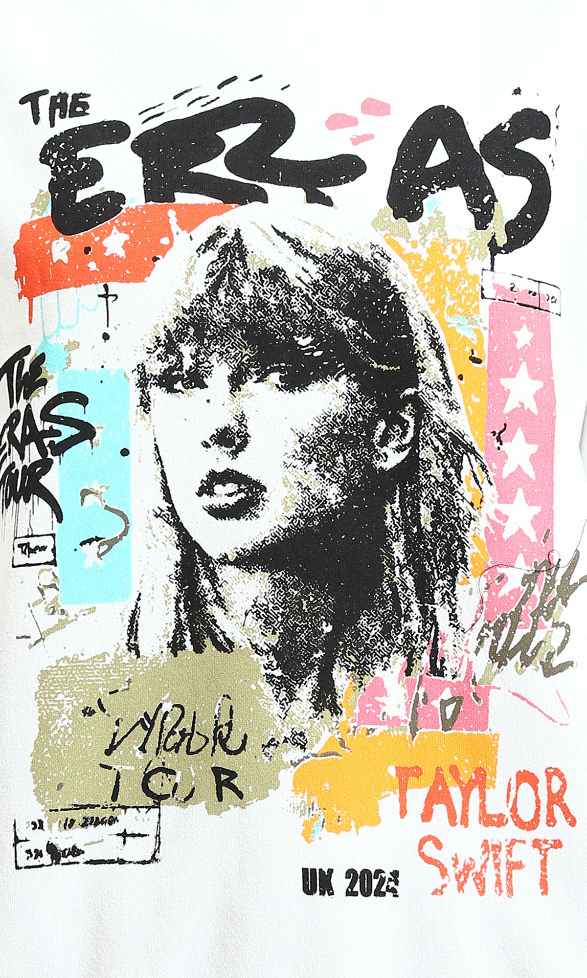 Ravin x Taylor Swift | The Eras Tour Official Women’s Oversized Graphic Hoodie - White - R213305