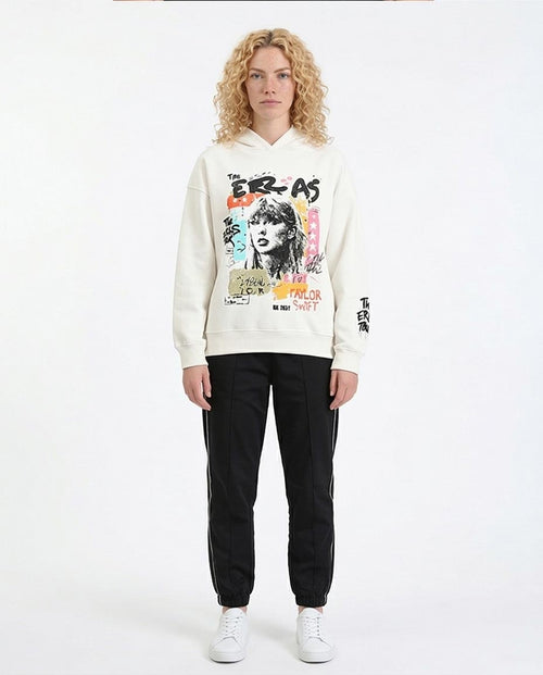 Ravin x Taylor Swift | The Eras Tour Official Women’s Oversized Graphic Hoodie - White - R213305