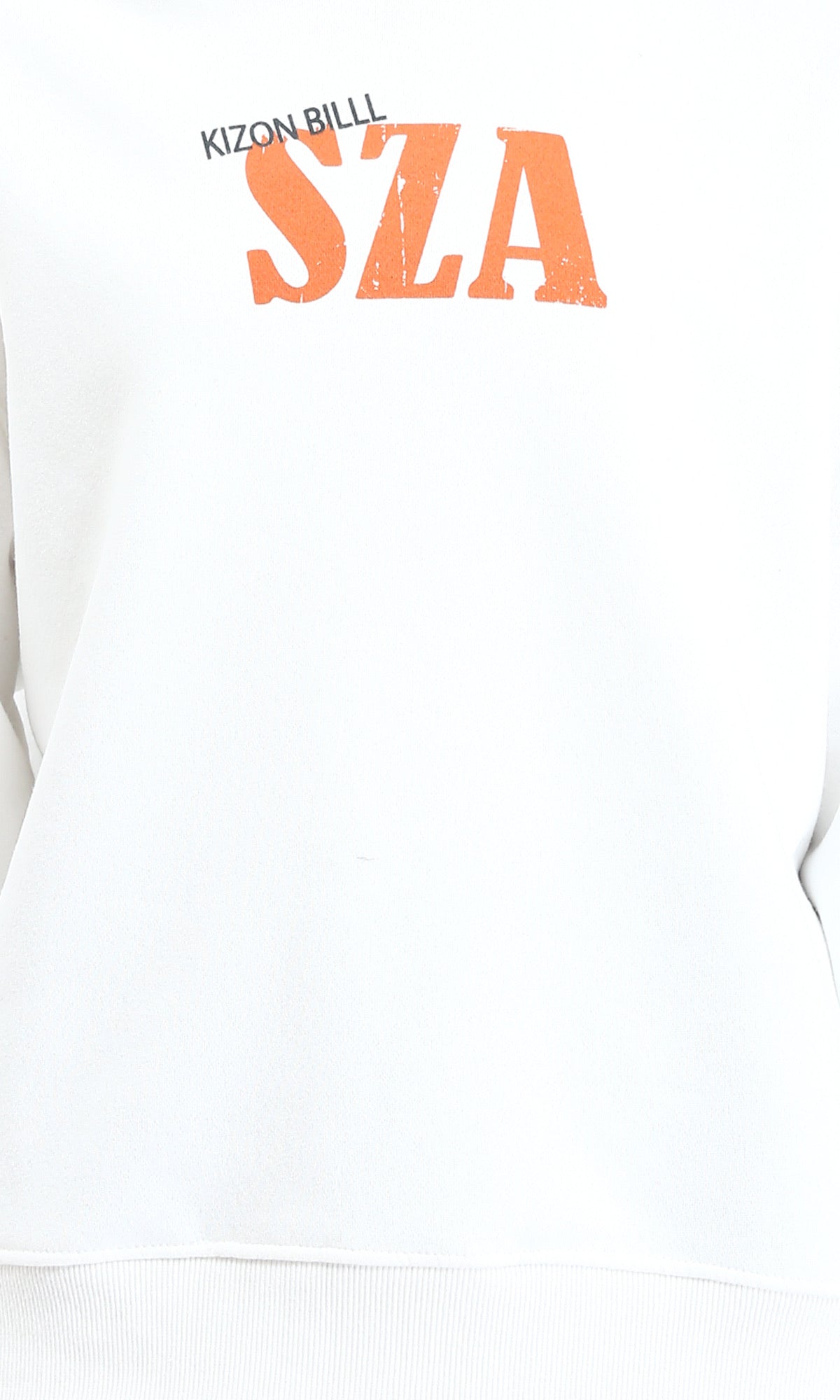 R213306 - Long Sleeves Printed Casual Hoodie - Off-White