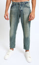 R213316 - Solid Casual Jeans with Front Wash - Stonewash