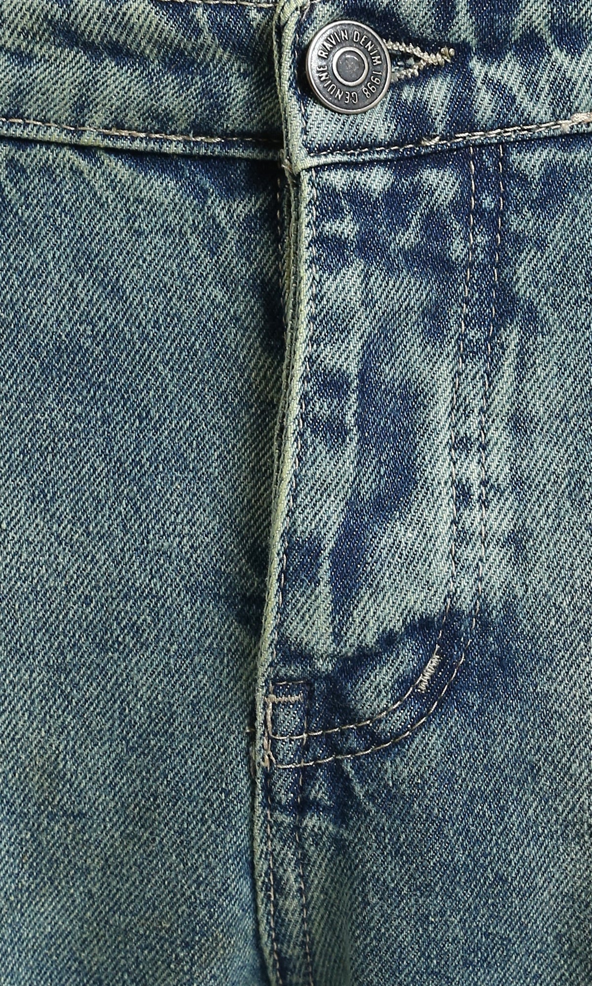 R213316 - Solid Casual Jeans with Front Wash - Stonewash