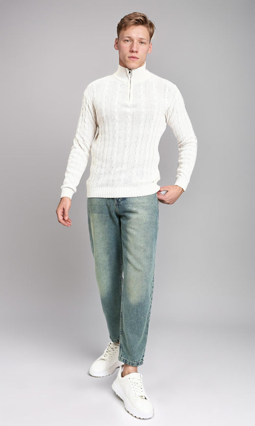 R213316 - Solid Casual Jeans with Front Wash - Stonewash