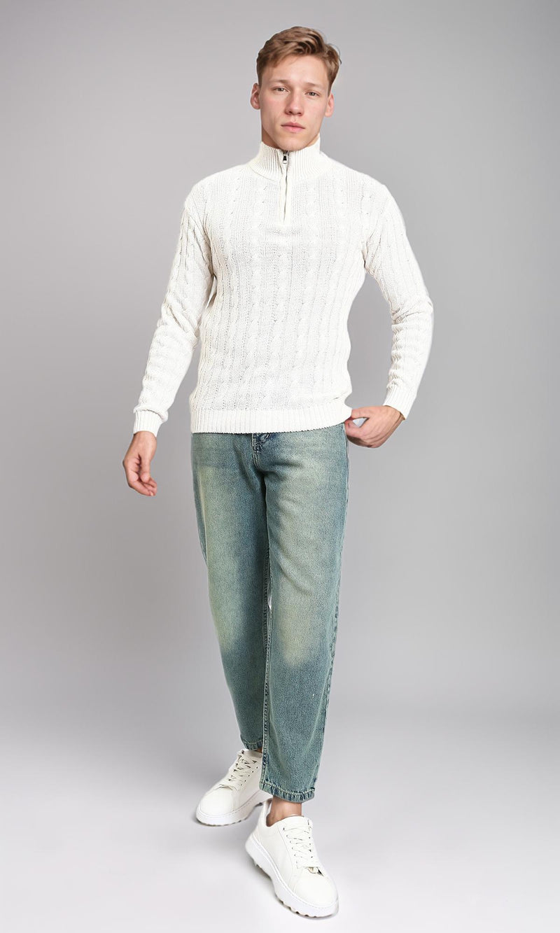 R213316 - Solid Casual Jeans with Front Wash - Stonewash