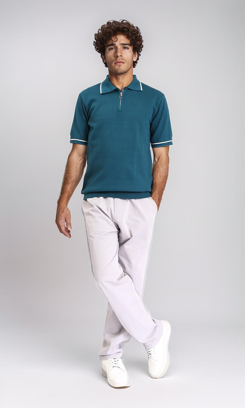 R213319 - Slip On Comfy Pants with Elastic Waist - Light Grey