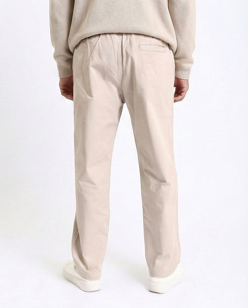 R213320 - Slip On Comfy Pants with Elastic Waist - Beige
