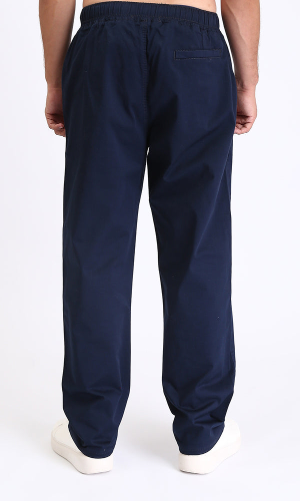 R213323 - Slip On Comfy Pants with Elastic Waist - Navy Blue