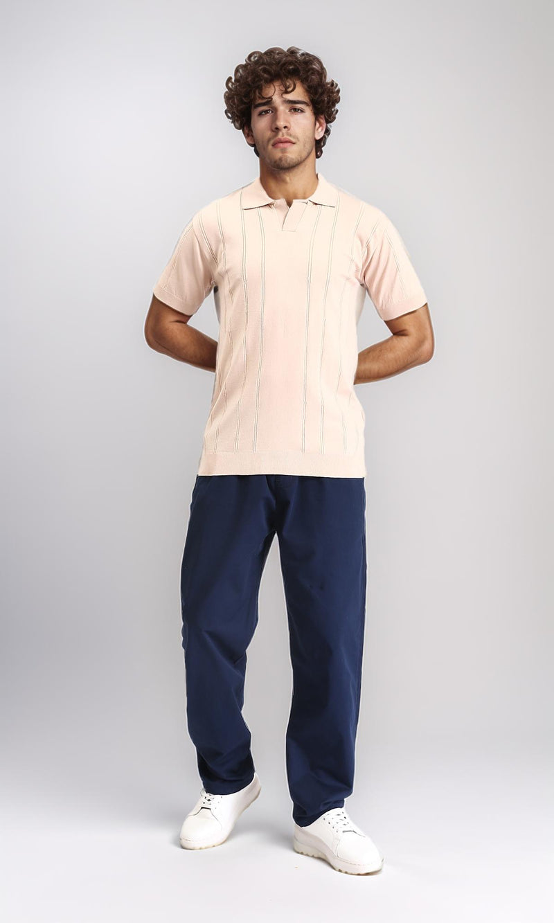 R213323 - Slip On Comfy Pants with Elastic Waist - Navy Blue