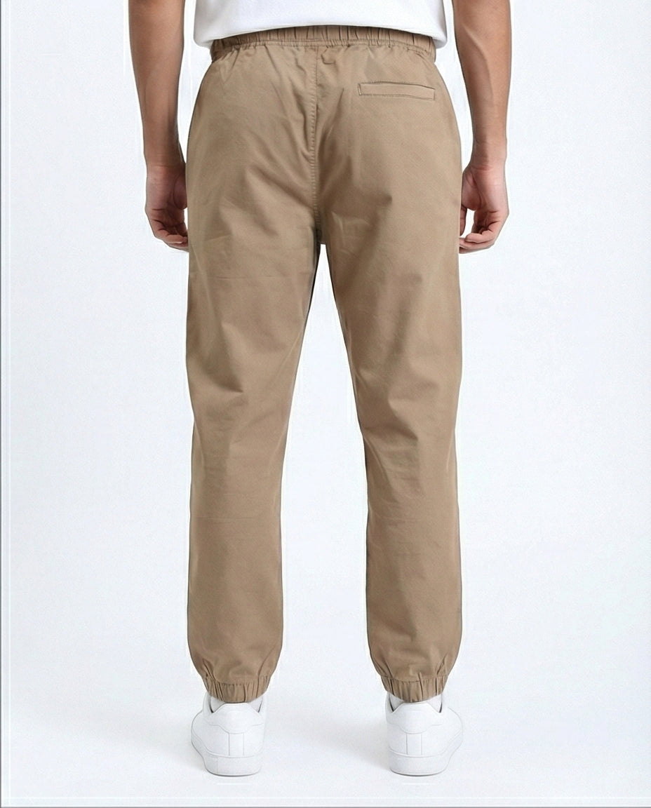 Ravin Men's Khaki Casual Drawstring Jogger Pants