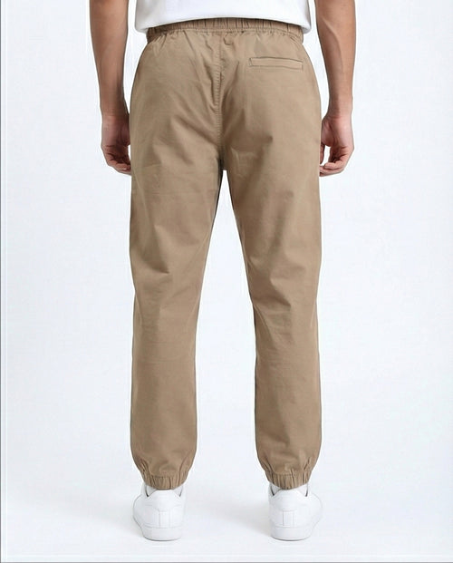 Ravin Men's Khaki Casual Drawstring Jogger Pants