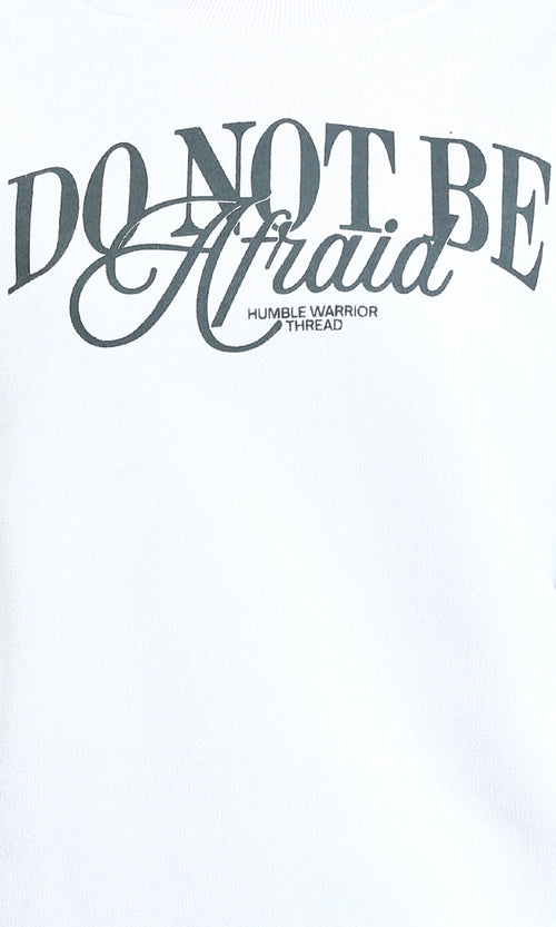 R213578 - Round Neck Printed Casual Sweatshirt - White