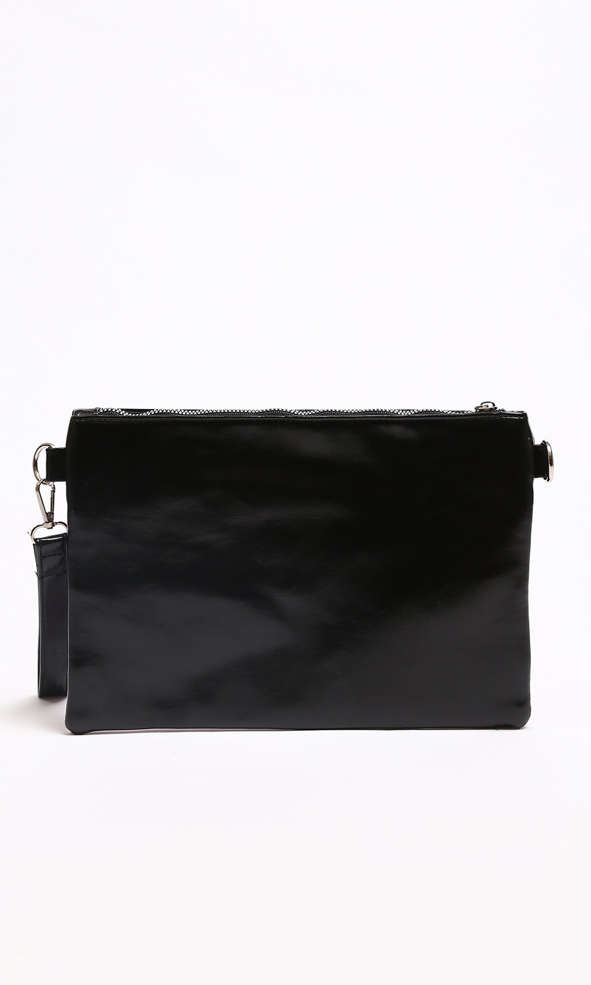 Metallic Striped Multi-Way Clutch Crossbody Bag - R213604