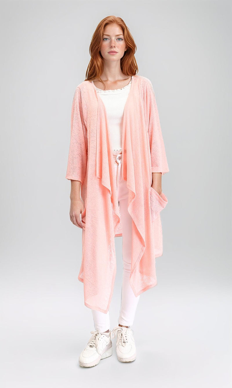 R213608 - Slip On Lightweight Asymmetric Cardigan - Simon