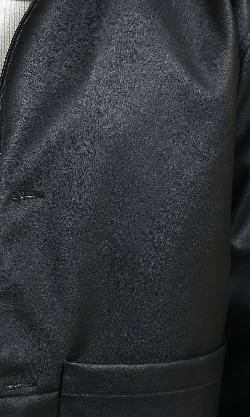 R213716 - Solid Winter Jacket with Front Pockets - Black