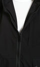 R213733 - Long Sleeves with Hem Hooded Jacket - Black