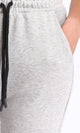 R213760 - Regular Fit Cotton Drawstring Sweatpants - Heather Light Grey